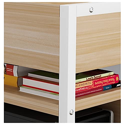 JKXWX PC Tower Stand,Desktop CPU Holder 3-Tier Adjustable PC Tower Stand Cart Floor with Adjustable Width and 4 Caster Wheels(White)