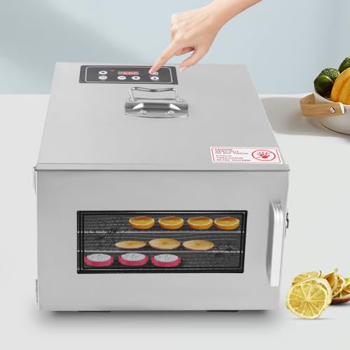 Edelstahl Dörrautomat Dörrautomaten Dehydrator Dörrgerät Obsttrockner Lebensmitteldehydrator Dörrgerät 6 Ebenen Trockner Edelstahl – Bild 7
