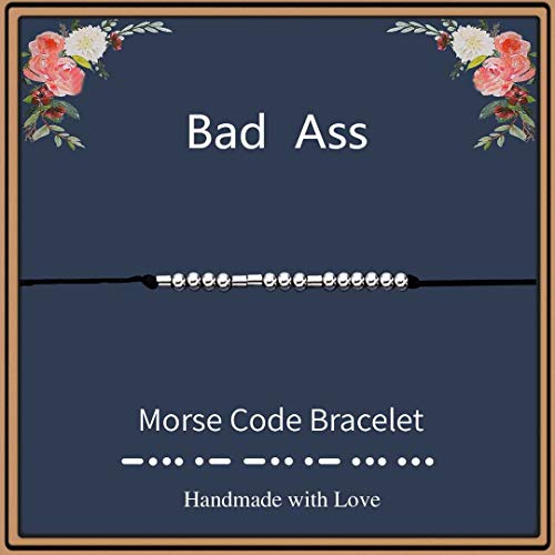 morniface Morse Code Bracelets for Women, Inspirational Gifts Jewelry Girls Birthday Graduation Gifts for Her Best Friends