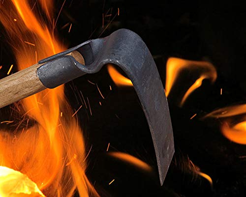 Solid Aim Tools Forged Adze Hoe,Small Pick Mattock Classic Digging Tool,Imported Heavy Duty Japan Steel With Its Fine Sharpened Blade Great For Cultivating And Weeding ! #TOP4