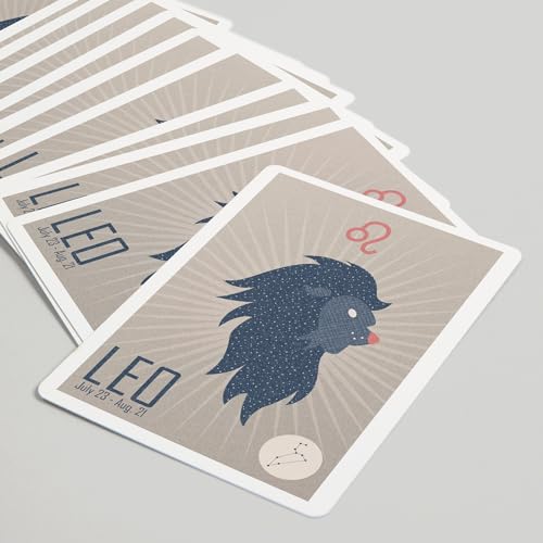 Lantern Press Leo, Naipes Zodiac, 52 cartas Póker miniatura 5
