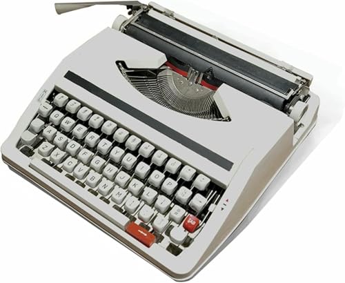SUHBFNOL Máquina De Escribir Mecánica Antigua No Nueva con Estuche, Máquina Clásica para Escritura Clara |Máquina De Escribir Vintage: Producida En La Década De 1980