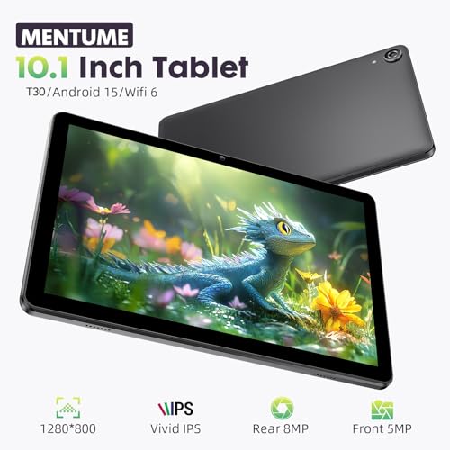 Image of Android Tablets 10 Inch Tablet Android 15 Tablet, Octa-Core, 18 GB RAM+128 GB ROM+1 TB Expand, 1280x800 IPS Display, Tablets for Adults, Widevine L1, GPS, 2.4G /5G WiFi, 5MP+8MP Camera, BT5.4, Black