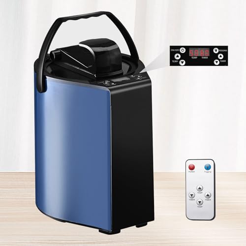 Dampfsauna Dampfgenerator 3,5L, Tragbare Heimsauna Mini Dampfer mit LED-Anzeige und Timer, Fernbedienung, Edelstahl Begasungsmaschine für Zuhause, Ganzkörper-Spa