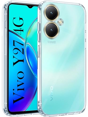 Image of Jkobi Back Cover for Vivo Y27 (Silicone Clear Shockproof Case with Camera Protection | Soft and Flexible | Transparent)