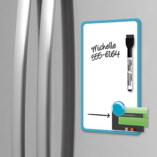 Set of 2 Board Dudes 5.5 x 10 Inches Magnetic Dry Erase Board, Includes 1 Marker and Magnet, Frame Color May Vary (60041)