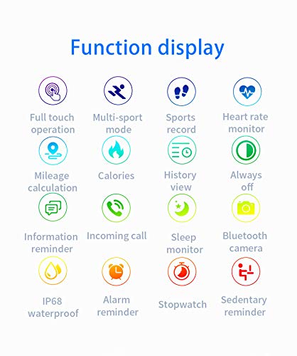 Full Touch Color Screen Activity Tracker Heart Rate Blood Pressure Monitor Health Fitness Tracker Electronic Clock Smart Watch for Android iOS - Thumbnail 4