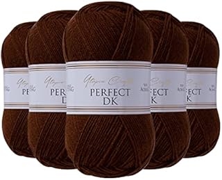 Utopia Crafts DK Double Knitting Yarn, 5X 100g (Potting Soil)
