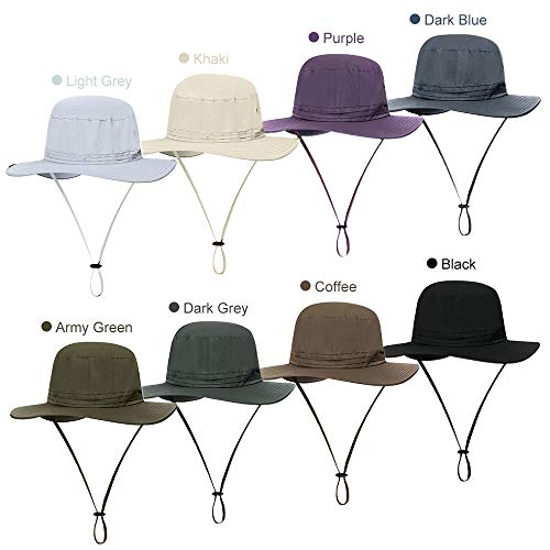 Andoer Chapéu de sol Proteção UV Gorro de verão de aba larga para camping, pesca, caminhadas, montan