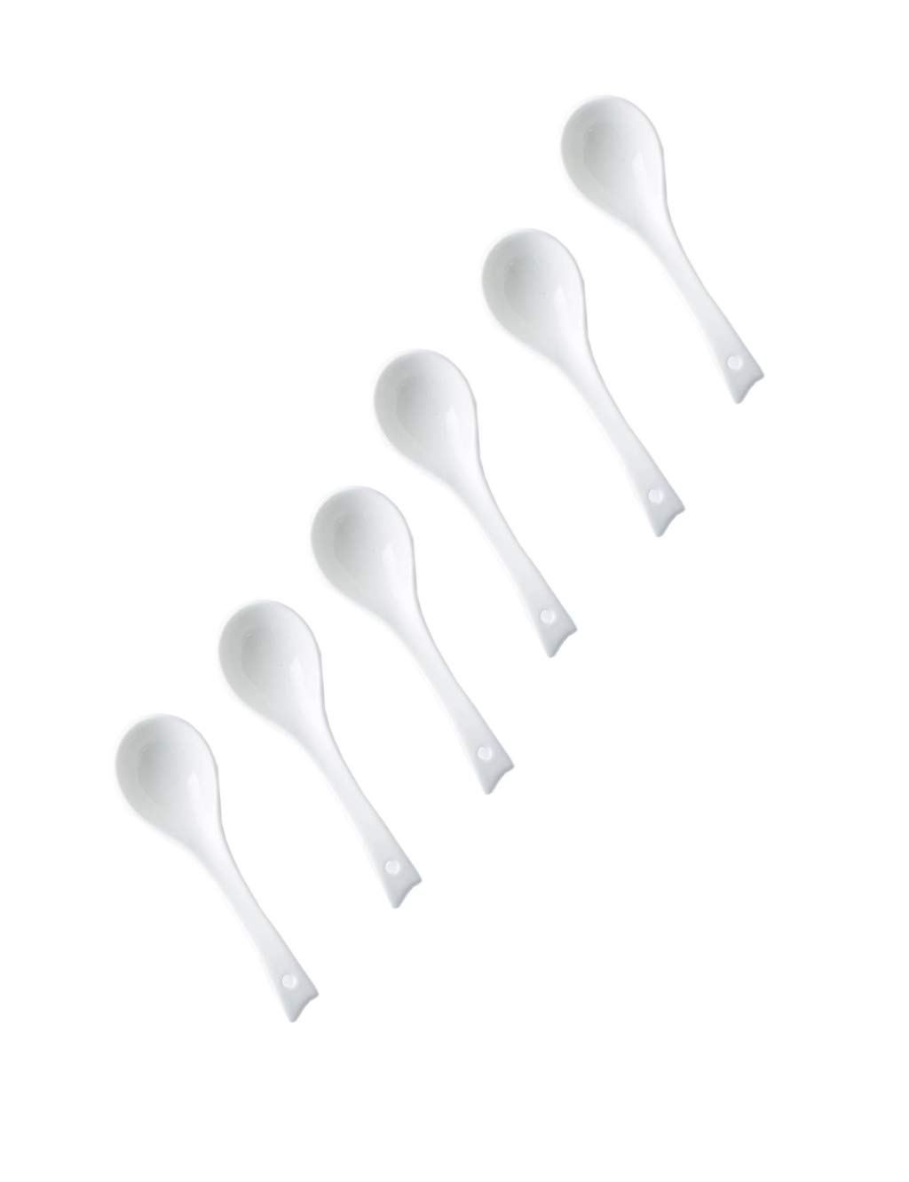 Cuillère coréenne en porcelaine au design élégant pour hôtel et restauration