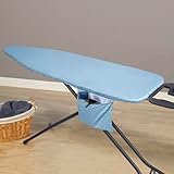 Household Essentials Ironing Board Cover and Pad, Standard Size 58.5' x 18', Blue – Stain & Scorch Resistant, Easy-Fit Elastic, Built-in Pocket, Durable Ironing Board Replacement Cover
