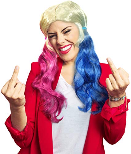 Perruque Harley Quinn résout votre recherche de coiffure bicolore pour costume