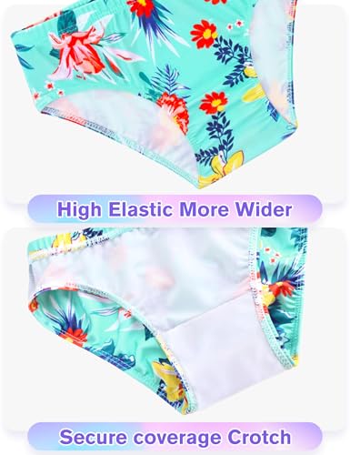 Image of Girls Swimsuit 3 Piece Sleeveless Bathing Suit Sets with Skirt Swimwear Rash Guard for Kids Beach UPF 50+ Sun Protection