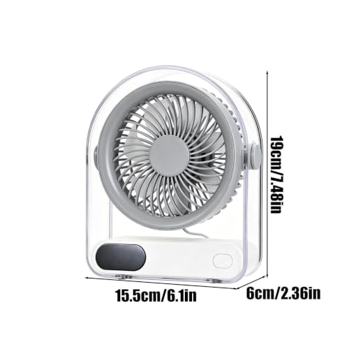 Ventilateur de bureau USB silencieux avec affichage numérique et 5 vitesses