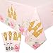 Blue Panda Princess Castle Party Disposable Table Cover (54 x 108 in, 3 Pack)