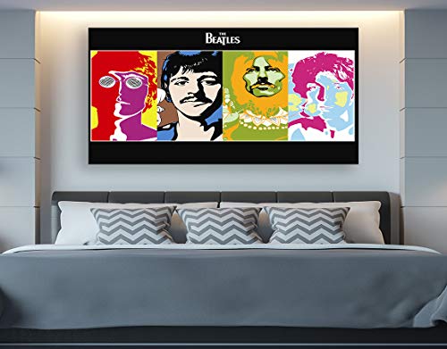 Impression sur toile abstraite des Beatles, Toile, multicolore, 127x76cm (50×30 Inches) - Les Beatles, Paul McCartney, John Lennon, RIngo Starr, George Harrison Impression sur toile abstraite des Beatles, Toile, multicolore, 127x76cm (50x30 Inches) – Image 5