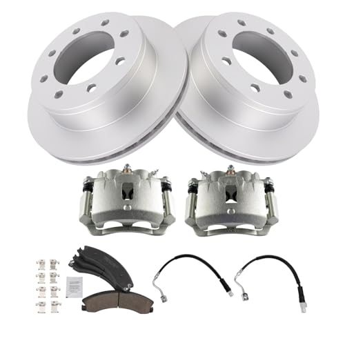 Image of TRQ Brake Pad & Rotor Kit Premium G-Coated Ceramic Compatible with 2009-2016 GMC Savana 3500