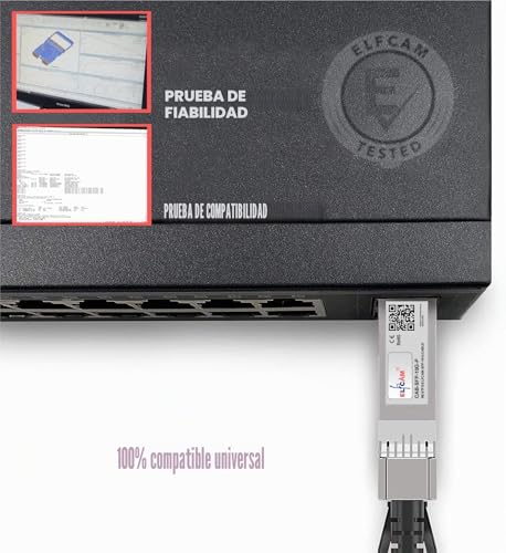 Miniatura 8 de Elfcam - 10m 10g Aoc Cable De Fibra Óptica Om3 Sfp A Sfp , Compatible Con Sfp-10g-Aoc 10 Metros