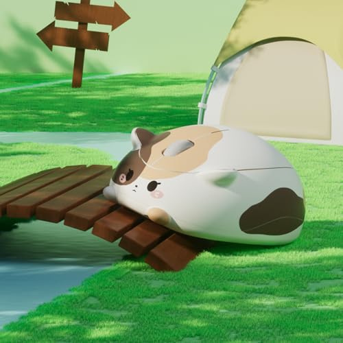Image of Akko Cat Theme Wireless Gaming Mouse Calico Cat, Tri-Mode Mouse BT3.0 /BT5.0 /2.4G, Cute Optical Cordless Cartoon Mice for Computer /Laptop /Desktop /PC, Compatible with Mac /Win