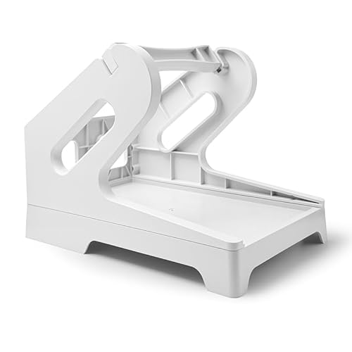 Thermal Label Holder for 4x6 Rolls & Fan-Fold Labels - Durable AB-S Desktop Shipping Printer Accessory Label Organizer