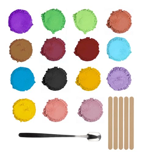 Ronoza 15 Farbe für Gießpulver 3g, Farbpigmente für Gießpulver, Mica Powder, Epoxidharz Farbe für Diy Kunstharz Gießharz, Kerze, Badebombe, Seife, kosmetischer, Lidschatten, Nagellack, Schleim
