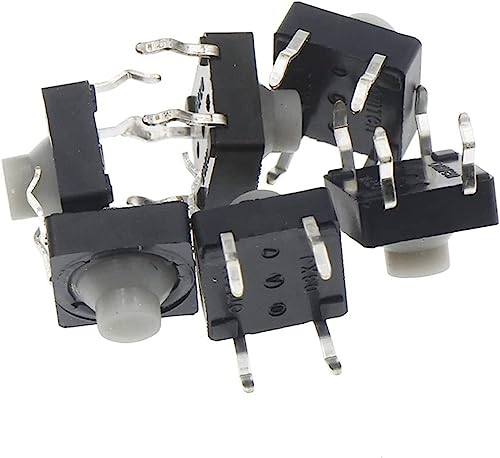 Bouton poussoir tactile 8x8x5mm en silicone conducteur silencieux de 100 pièces
