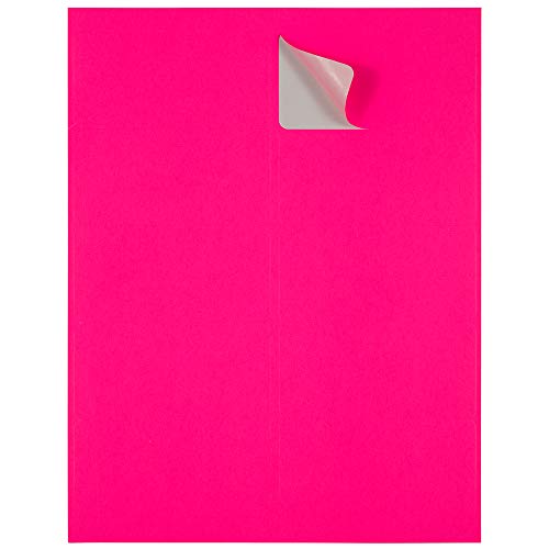 Jam Paper Shipping Address Labels - Standard Mailing - 2 X 4 - Neon Fluorescent Pink - 120/Pack #TOP2