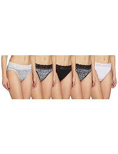 Image of Marks & Spencer Womens Cotton Blend Floral High Rise High Leg Knicker (Pack of 5)