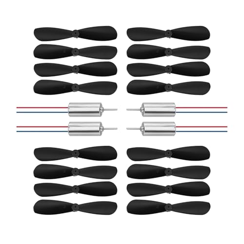 Propeller Props, 614 Hollow Cup Motor with Drone Propeller for Remote Control Helicopter Quadcopter Parts 16PCS Drone Blade and 4PCS coreless Micro Motor kit skrnrhrery