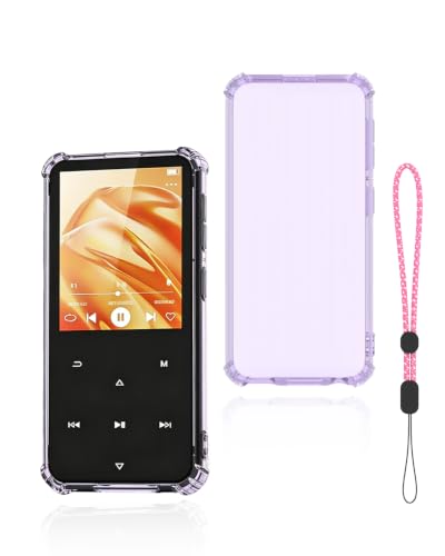 Coque TPU Antidérapant pour AGPTEK M3 + Dragonne,Transparent Violet