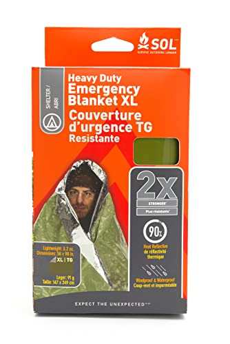 S.O.L. Survive Outdoors Longer Heavy-Duty Emergency Blanket