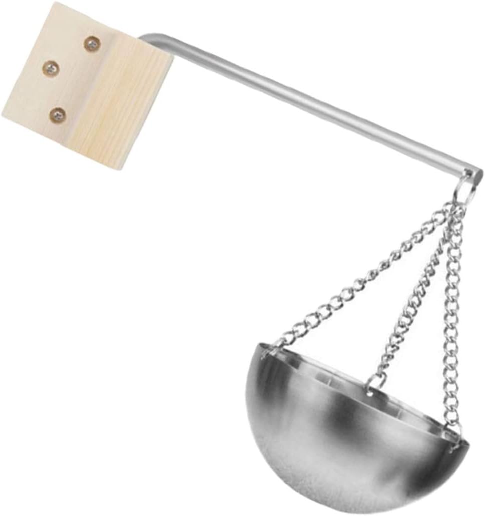 Sauna Aroma Bowl Cup Stainless Steel Essential Oil Holder for Aromatherapy Design Safe Easy to Clean for Sauna Rooms with Long Chain