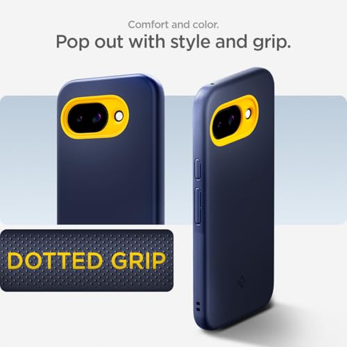 Image of Spigen Nano Pop MagFit Back Cover Case for Pixel 9a, Pixelsnap Compatible, Bold Two-Tone Design - TPU | Blueberry Navy