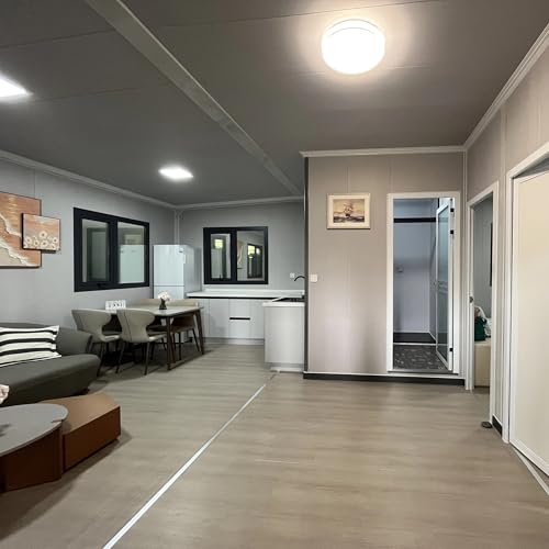 Portable Prefabricated Tiny Home 15x20ft, Mobile Expandable Plastic Prefab House 2 Bedrooms, Bathroom, Kitchen for Hotel, Booth, Office, Guard House, Shop, Villa, Warehouse, Workshop (with Restroom) - Image 4