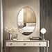 Howard Elliott Frameless Hanging Wall Mirror, Oval (24 x 36 Inch), Silver...