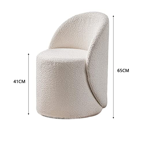 Silla giratoria otomana de tocador – Taburete tapizado 360° para maquillaje y dormitorio