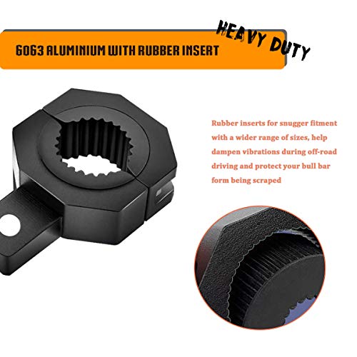 Chelhead LED Light Whip Antenna Mount Bracket for UTV ATV 1.25 1.5 1.75 2 INCH Vertical Bar Tube Clamp Roof Roll Cage Holder of Flag Lights 1 Pack