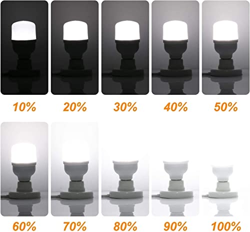 Whitepoplar Led Full Spectrum Light Bulb Light Therapy Bulb Dimmable Natrual Sunlight Bulb Sad Light Bulb Cool White 9W 5000K 2 Pack #TOP1