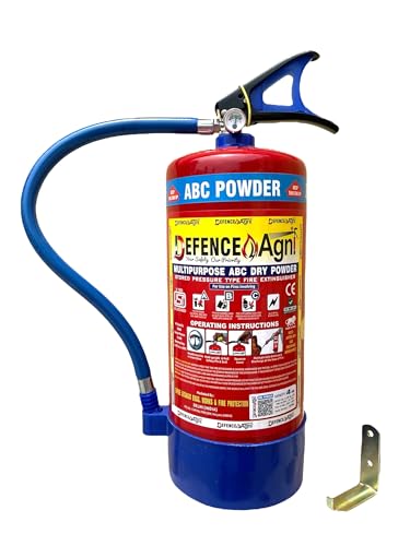 Image of ABC Powder Type 4 Kg Fire Extinguisher (Red) | ISI Certified | Suitable for Home, Office, Car, Kitchen, Shops & Industrial Use