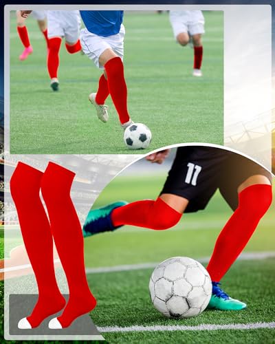 Image of Panitay 2 Pairs Over The Knee Baseball Socks High Football Softball Socks Sport Extra Long for Boys Girls Youth Women Men
