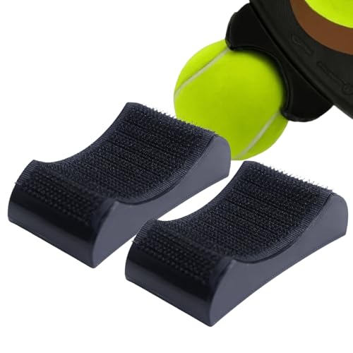 2 Pieces Tennis Ball Pickup Tool, Hands-Free Tennis Ball Retriever Accessories, Quick Installation for Pickup Tennis Training, Fits Most Rackets, Ideal for All Tennis Enthusiasts (Black)