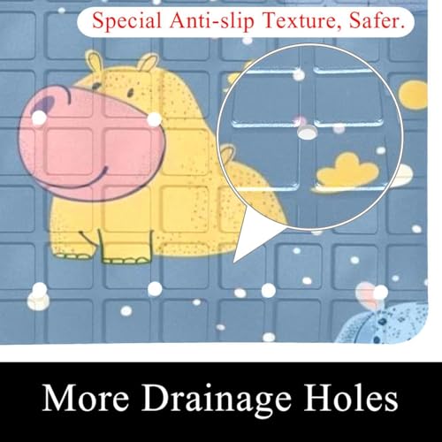 Tapis de bain antidérapant et extra long à séchage rapide pour la douche