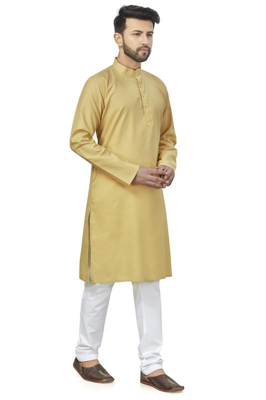 Be Active Men's Traditional Solid Full Sleeves Kurta || Cotton Kurta For Men || Men Kurta For Wedding || Kurta For Men (N-Rfsk0001 34 Kr Xxl)