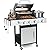 39000 BTU Output Propane Gas Grill with Side Burner and 3 Main Burners - Double-layer Stainless Steel Lid, Cast Iron Grids, Easy-Clean Grease Management & Even Heat Distribution for Perfect BBQs