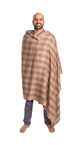 Om Shanti Crafts Oversize Wool Scarf, Wool Stole, Meditation Wool Wrap. Lightweight. Unisex