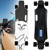 Atwynd Patineta para Adultos y Adolescentes Principiantes, Longboard de Cuatro Ruedas, Scooter de Equilibrio de Carretera con Control Remoto, para Desplazamientos y Aventuras al Aire Libre C