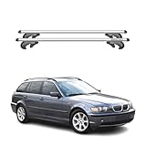 Baca básica para BMW Serie 3 E46 Kombi 1998-2006, 90 kg, aluminio plateado, 2 unidades