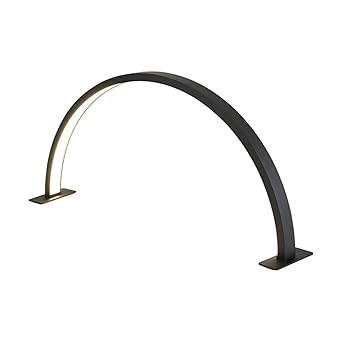 UJEAVETTE? Half Moon Nail Desk Lamp Led Manicure Desk Lamp For Eyebrows Lash Extension Black