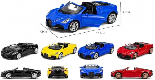 Image of Umadiya Bugatti W16 Mistral Sports Car SUV Car 1:32 Scale Model Exclusive Alloy Metal Pull Back Die-cast Metal Pullback Toy Openable Doors & Light Music Best Gifts Kids【Colors as Per Stock 】