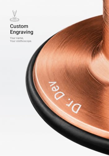 Image of Knya 6sense Stethoscope for Doctors & Residents | Tunable Diaphragm | Dual-Head Chest Piece for Adult & Pediatric Use | Lightweight Stainless Steel | Latex-Free Tubing | Soft-Seal Ear Tips | Premium Gift Box | for Medical Students (Rose Gold Maroon)